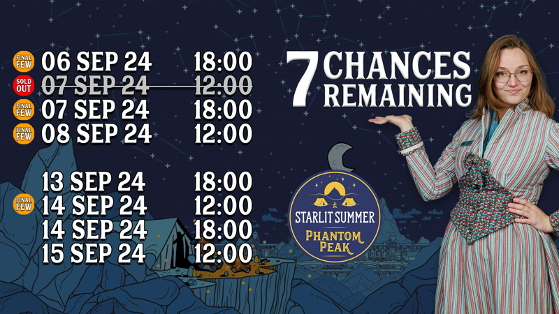 Starlit Summer Email Banner 7 Chances Remaining